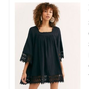 Free People Black Textured Tunic